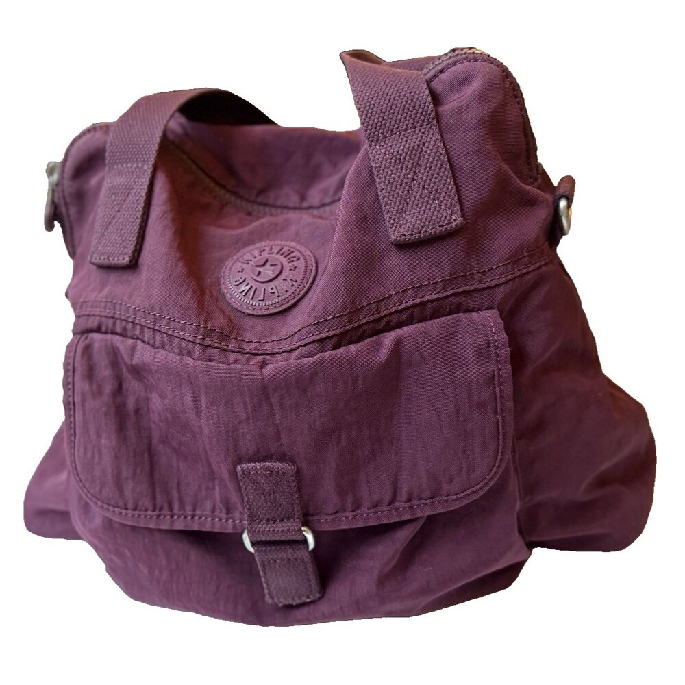 Kipling Pahneiro Medium Shoulder Bag / Tote - Plum / Purple Nylon